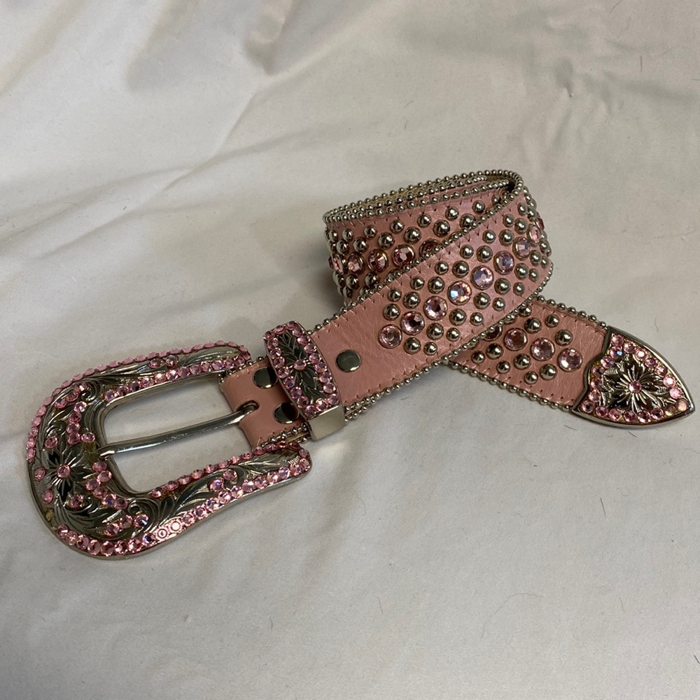 Pink studded belt